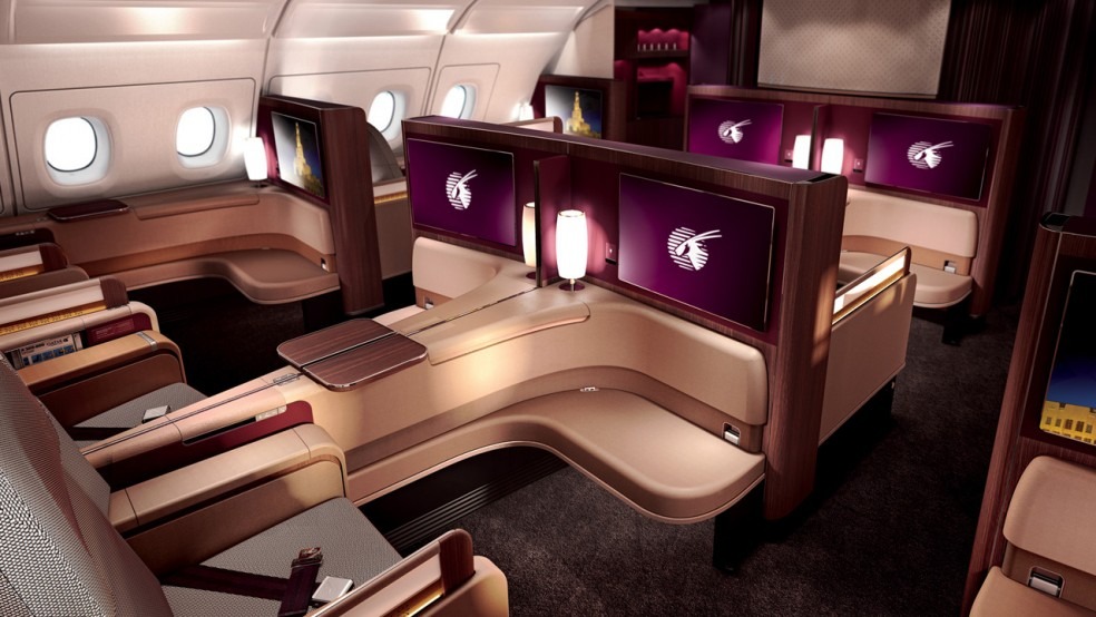 Ghế hạng thương gia trên Qatar Airways