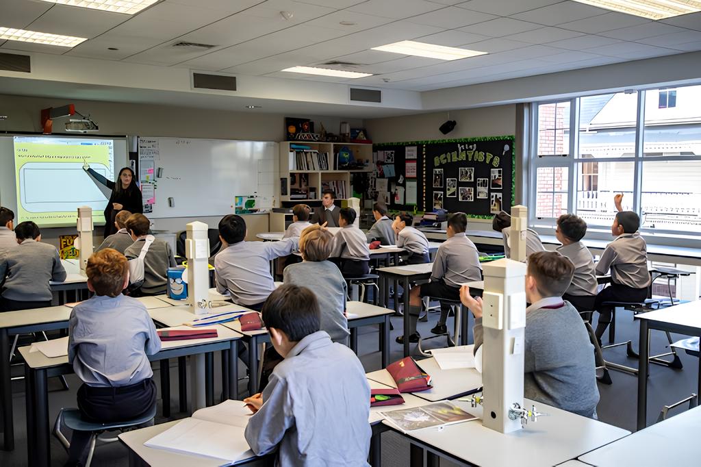 Lớp học tương tác tại trường trung học ở New Zealand