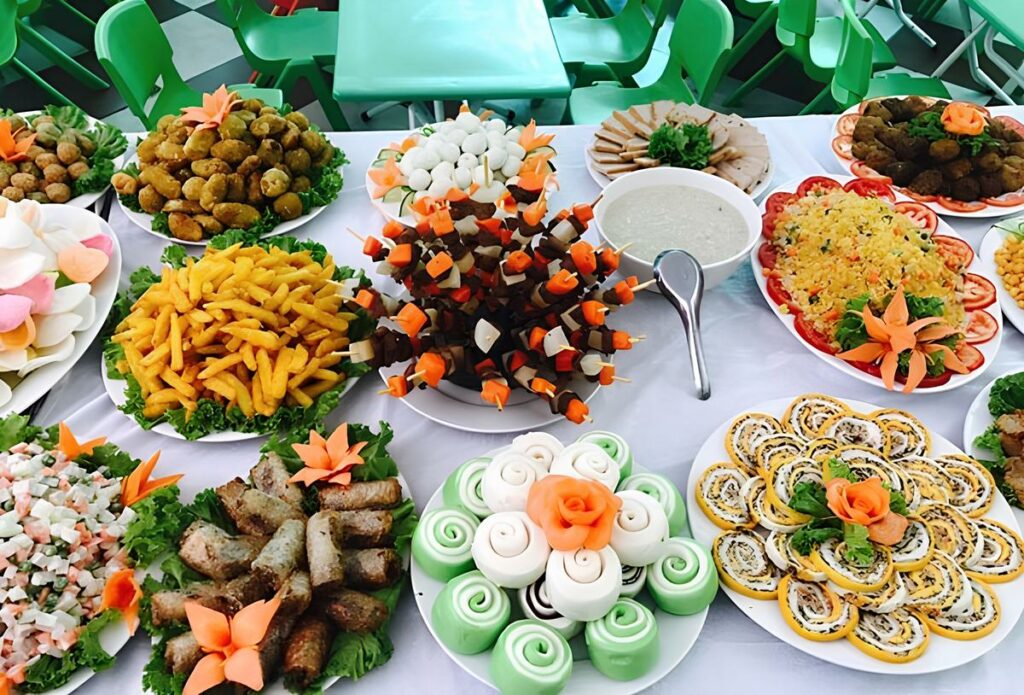 thực đơn trẻ em trong đám cưới