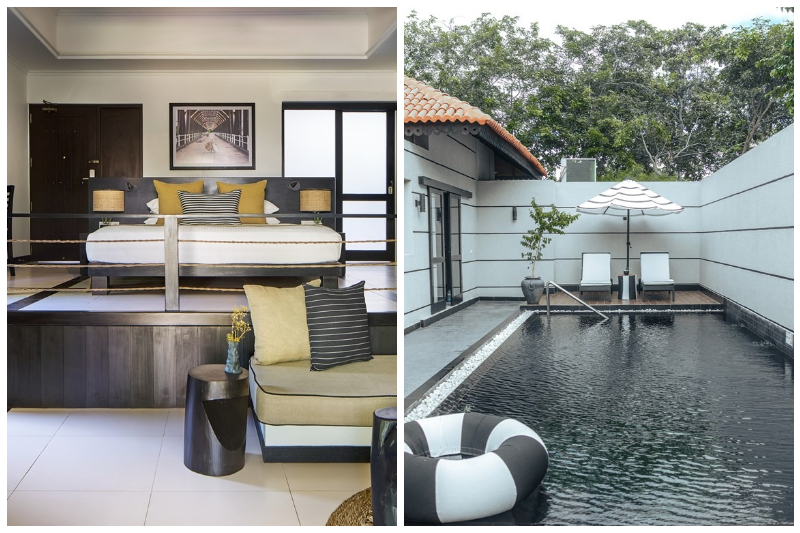 Pavilion hai phòng ngủ với hồ bơi riêng tại Sun Siyam Pasikudah.