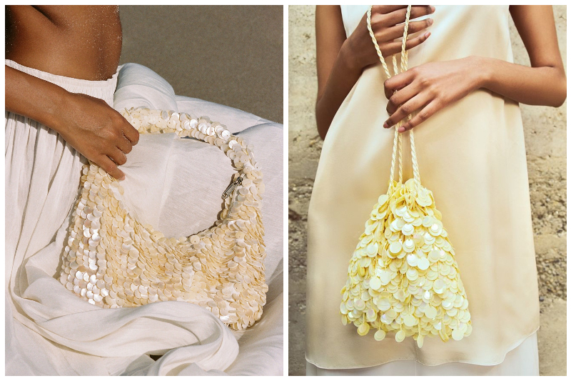 shell clutch sang trọng bên cocktail
