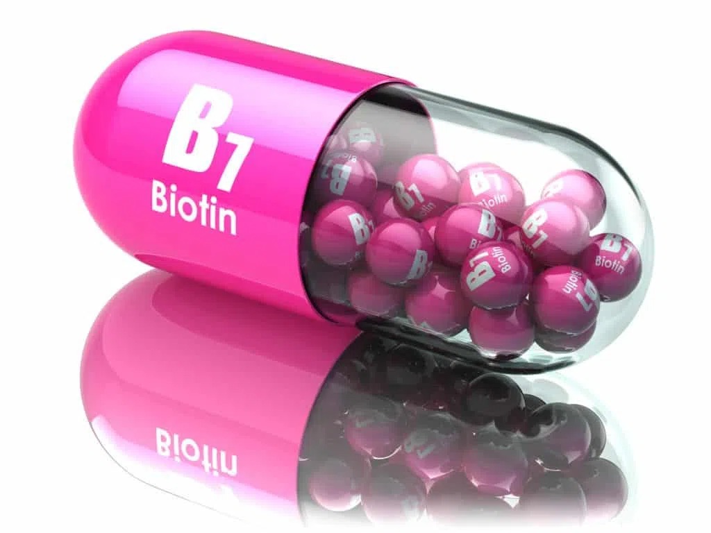 viên vitamin biotin B7 hỗ trợ tóc và móng khỏe mạnh.