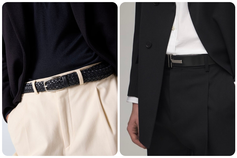 thắt lưng da nam từ Ferragamo, Tom Ford và Zegna.