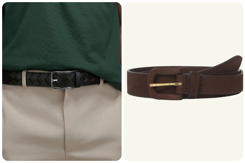 cách phối thắt lưng với suit cưới xanh navy.