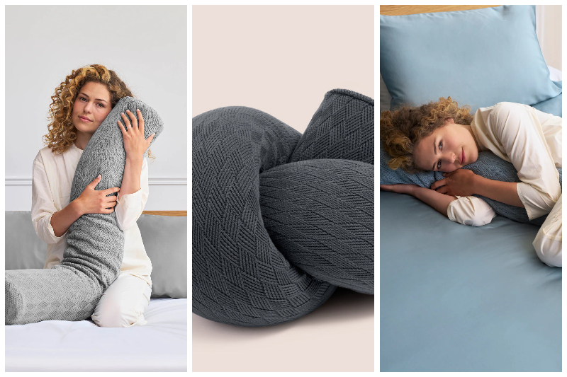 Gối ôm công thái học mềm mại Bearaby Cuddler lý tưởng cho cả trước, trong lẫn sau thai kỳ