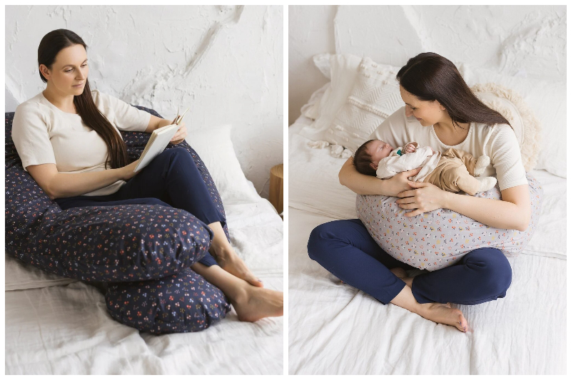 Mẫu gối chữ U MiniCamp làm từ vải poplin cotton cao cấp 100% đạt chứng nhận GOTS