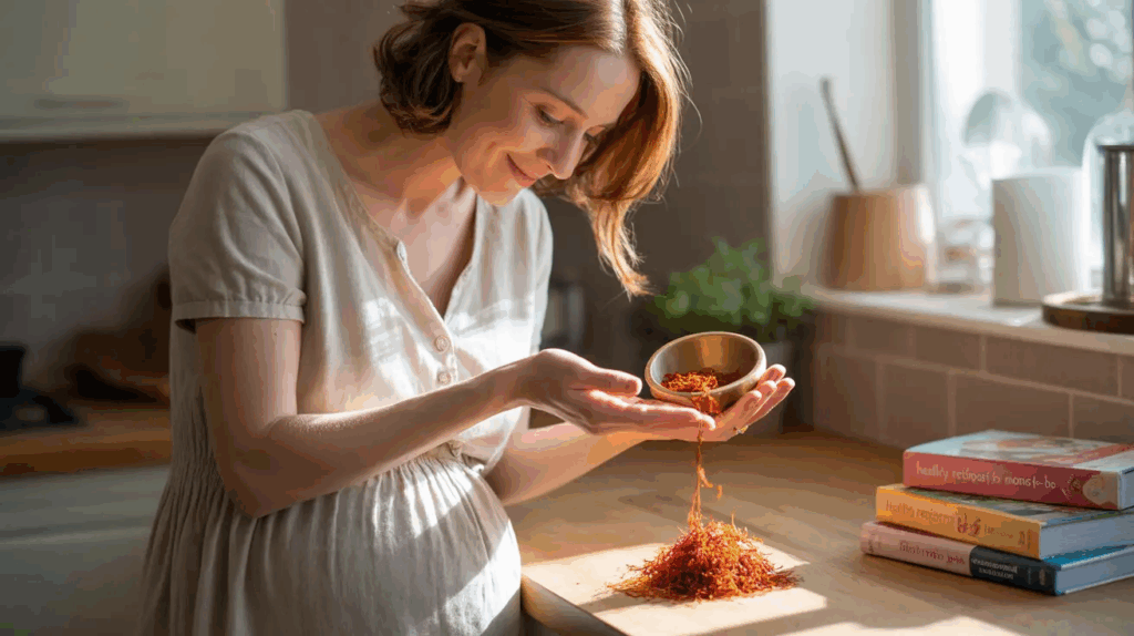 Saffron có thể mang lại một số lợi ích nhất định cho phụ nữ mang thai nếu sử dụng hợp lý, đúng liều lượng