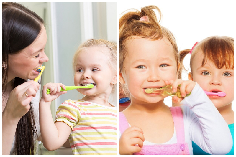 Giai đoạn 6 tháng đến 3 tuổi, trẻ cần được chải răng hai lần mỗi ngày