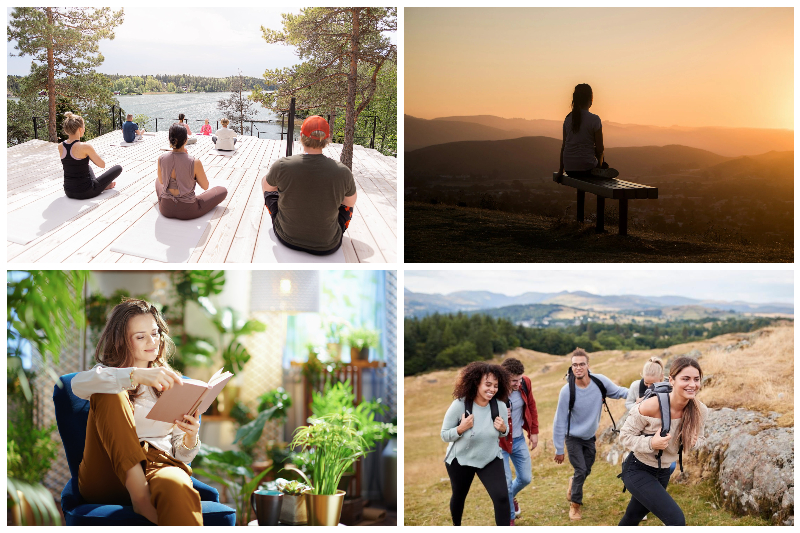 Các hoạt động như đọc sách, gặp gỡ bạn bè, yoga hỗ trợ bạn sống tích cực giữa thế giới số