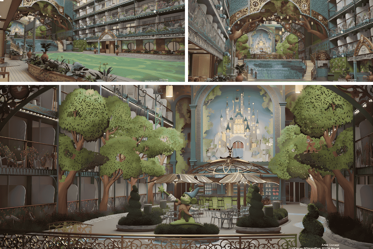 Bảy khu vực chủ đề mang lại bảy sắc thái khác nhau, nổi bật nhất là Disney Imagination Garden