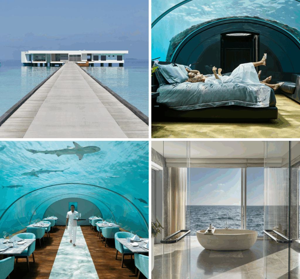 Tại The Muraka, du khách sẽ được tận hưởng trải nghiệm đắm chìm giữa lòng đại dương hiếm có.