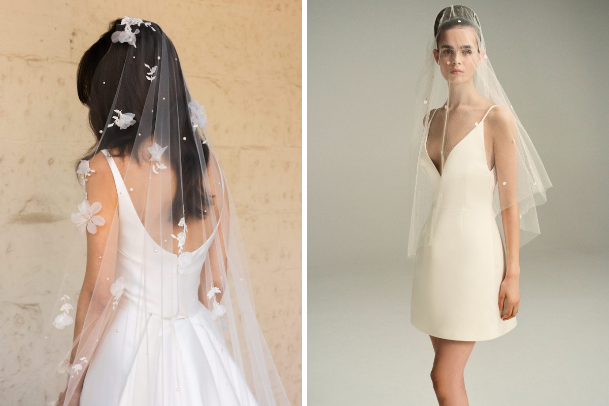 Một chiếc khăn voan ấn tượng chính là dấu chấm câu hoàn mỹ cho phong cách thời trang cưới