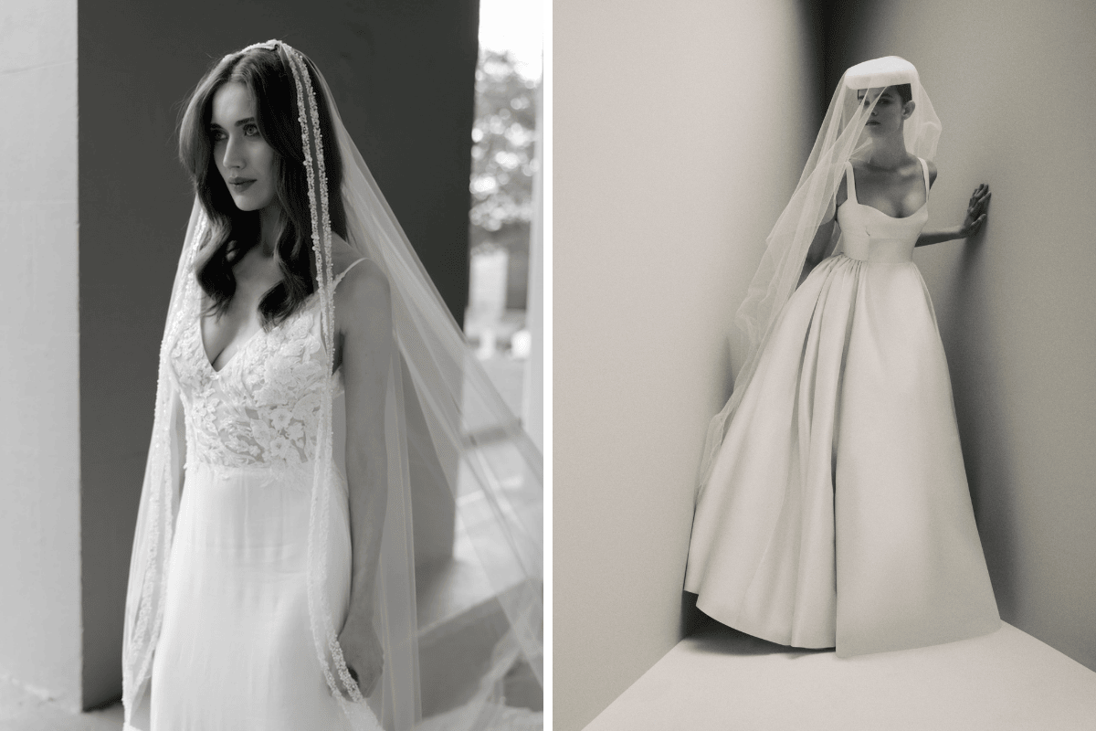 Khăn voan mang lại độ sâu thị giác, sự cân đối tinh tế và một dấu ấn khó quên cho cô dâu