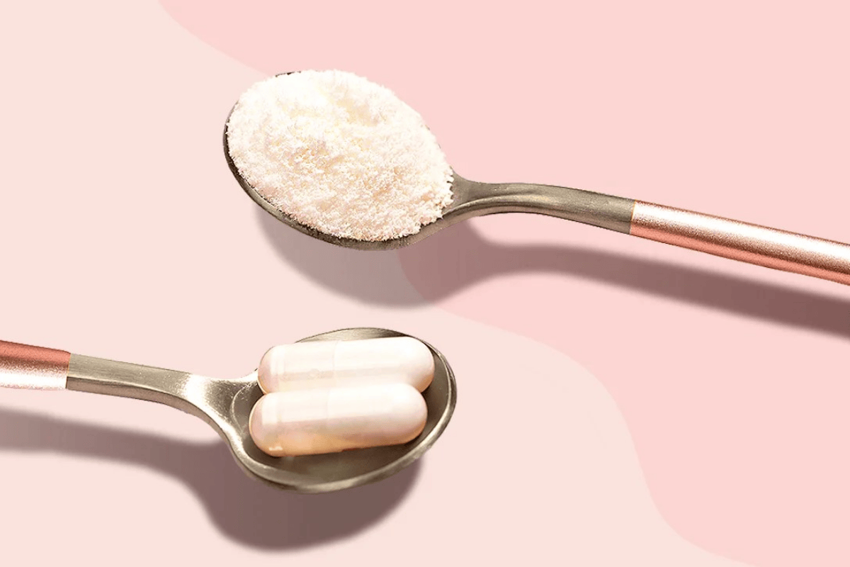 Dạng bột linh hoạt, dễ hòa vào đồ uống, còn dạng viên hoặc dạng nước lại phù hợp với nhịp sống nhanh