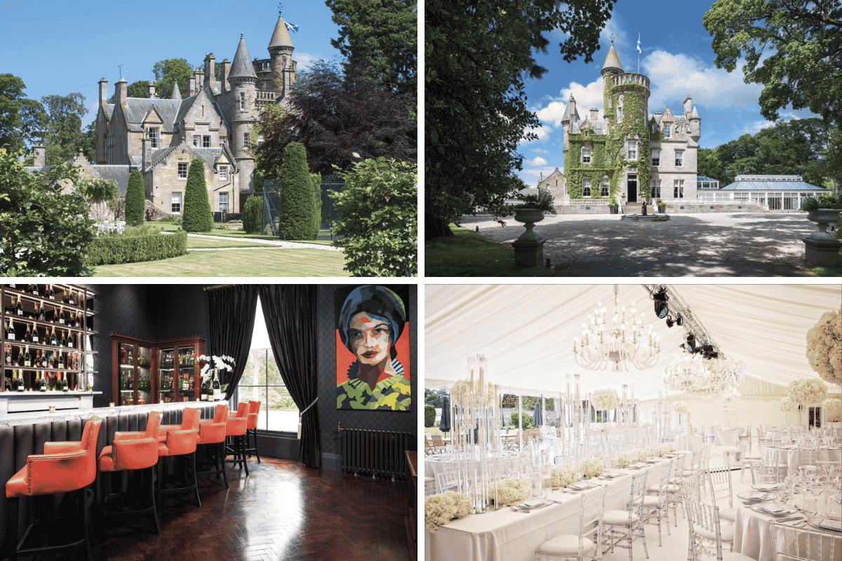 Carlowrie Castle sở hữu khuôn viên rộng 32 mẫu Anh cùng những ngọn tháp nhỏ đặc trưng của một dinh thự Scotland thế kỷ XIX